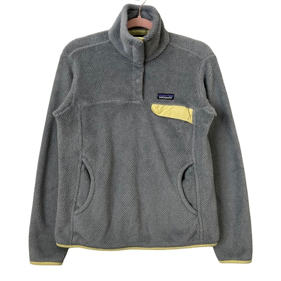 Patagonia Sweaters - Patagonia Sweater Womens Medium Gray Retool Snap Polartec Fleece Outdoor Hiking